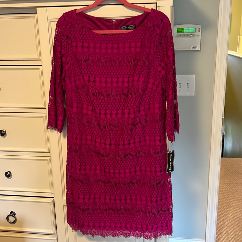 Pink lace Jessica Howard dress NWT
